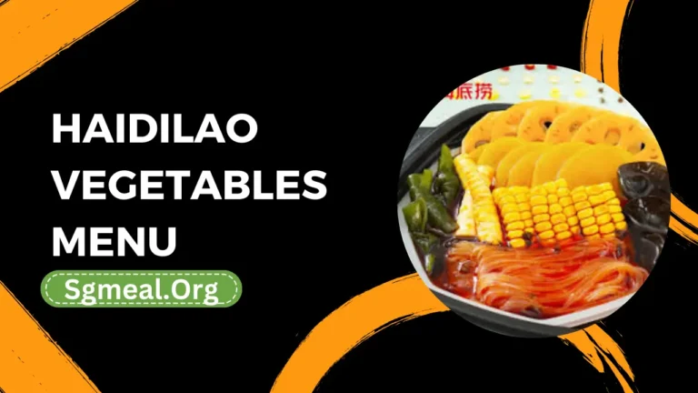 Haidilao Vegetables Menu Prices In Singapore