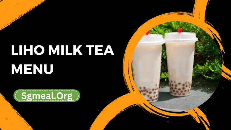 Liho Milk Tea Menu Prices In Singapore