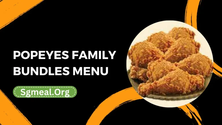 Popeyes Family Bundles Menu Prices In Singapore