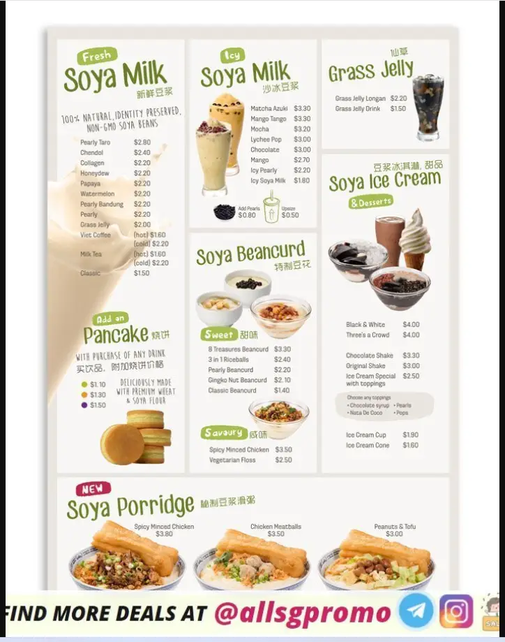 Ocean Bean Curd Menu Singapore Prices