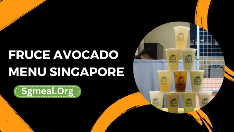 Fruce Avocado Menu Prices In Singapore