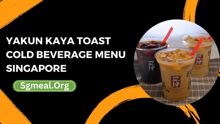 Ya Kun Kaya Toast Cold Beverage Menu Prices In Singapore